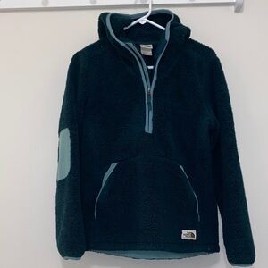 North Face Hooded Quarter Zip Fleece